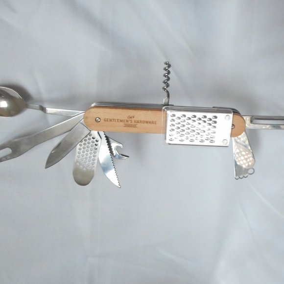 Camping Tool, Hiking Tool, 12-in-1 Stainless Steel Multi Tool, wood handles - Picture 10 of 10